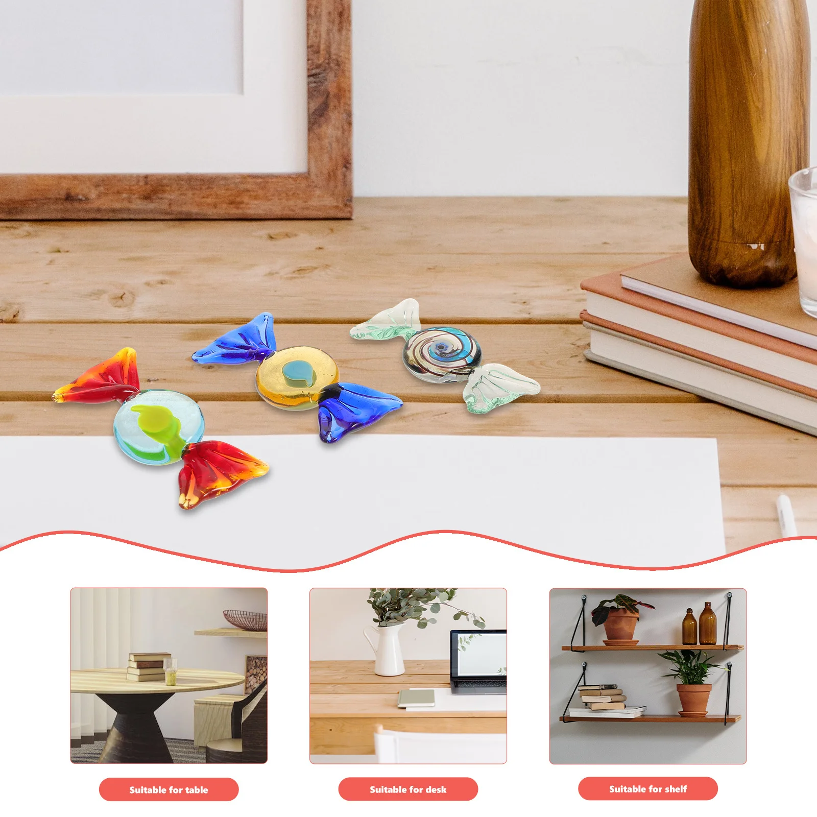 

Decoration 3pcs Food Storage Jar Candy Snacks Cotton Retro Decor Charms Gemstones Handmade Crafts Cookie Lollipops Bracelet