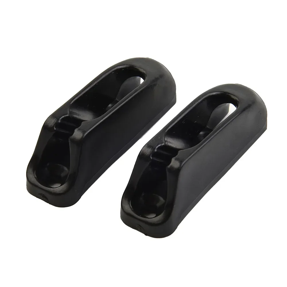 Pinces à Corde de Bateau en Nylon Noir, Accessoire Marin, Verrouillage existent, 44x13x15mm, 2 Pièces