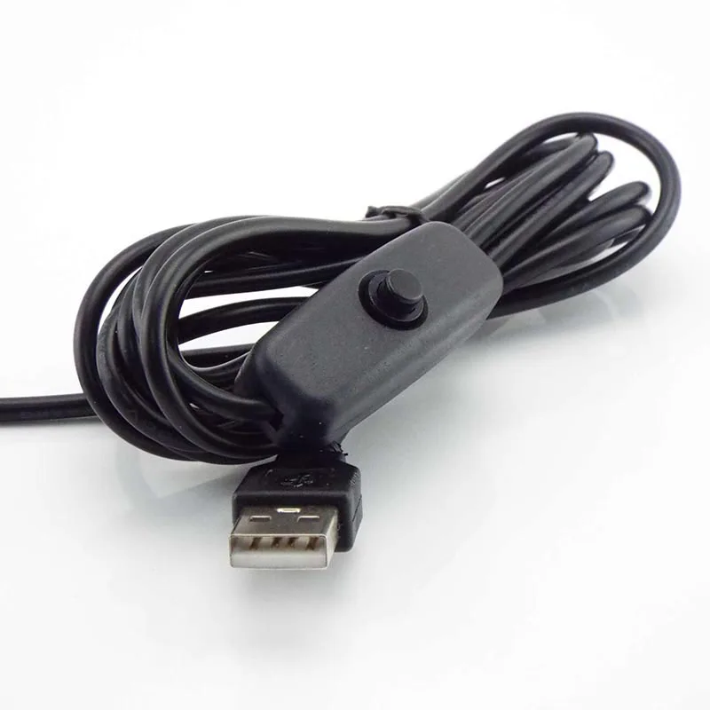 LED Strip USB Connector Cable Switch 2m Electrical Cables Copper Wire 5V 12V USB Power Extension Cable For LED Lighting B3