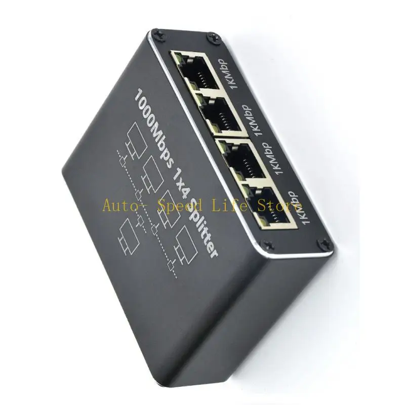 02DA 1 w 2 3 4 Out 1000 / s adapter sieci internetowej z punktami RJ45 Gigabit Splitter dla telewizji i komputera