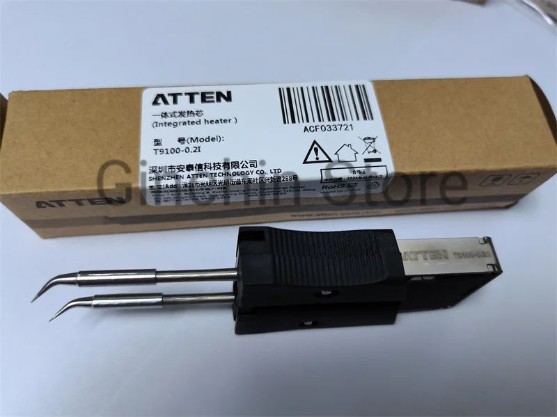 ATTEN T9100-0.2i for ST-1509/9150/N9100 Soldering Iron Head Integrated Heating Core Soldering Tweezers Replacement