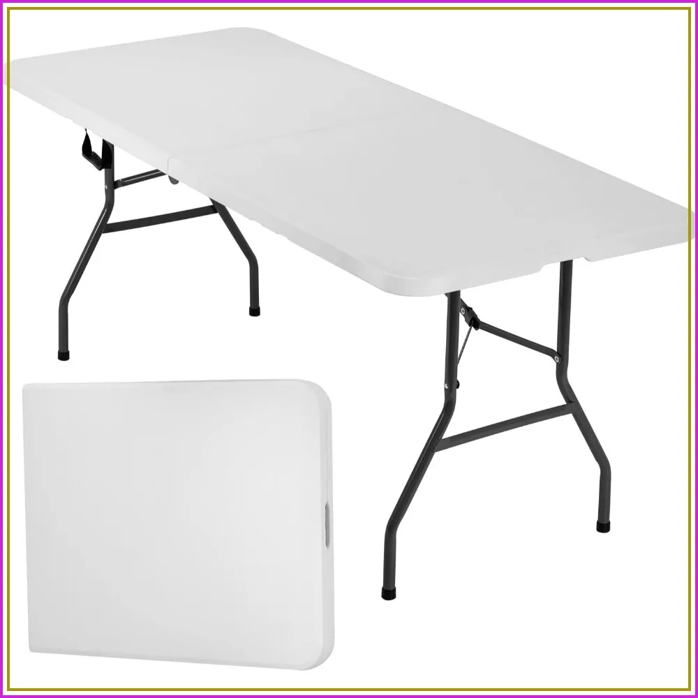 

Folding Half Portable Table for Parties, Backyard Events, 6 FT 70x29 inches