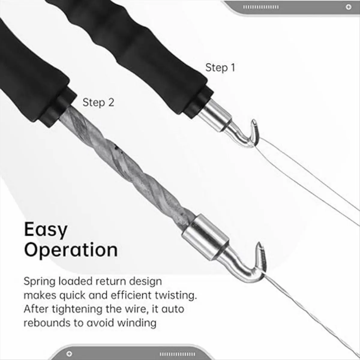 LUCK Semi-Automatic Tying Machine Wire Knoting Pliers Straight Pull Bar Binding Hook Construction Site Winding Tool B