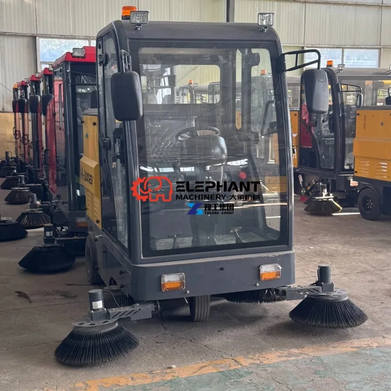 Sealed Enclosed Floor Sweeper Carpet Cleaning Machine for Industrial Site Dust Control and Ground Surface Cleaning