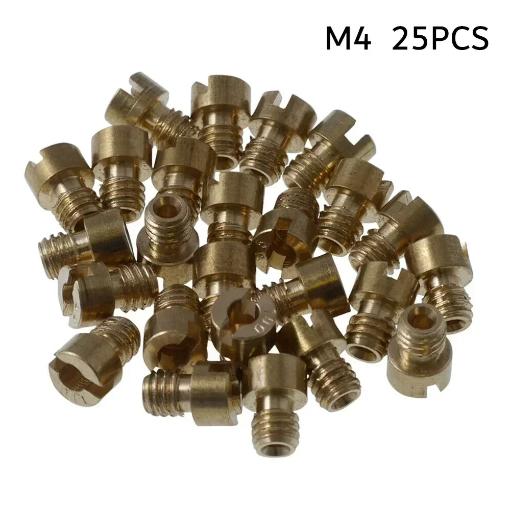 Findme 25x M4 Main Jet Carburetor  Nozzle 55-115 For Puch Maxi Bing Hercules 4mm Zündapp Jet Set Round Head Injectors Nozzle N