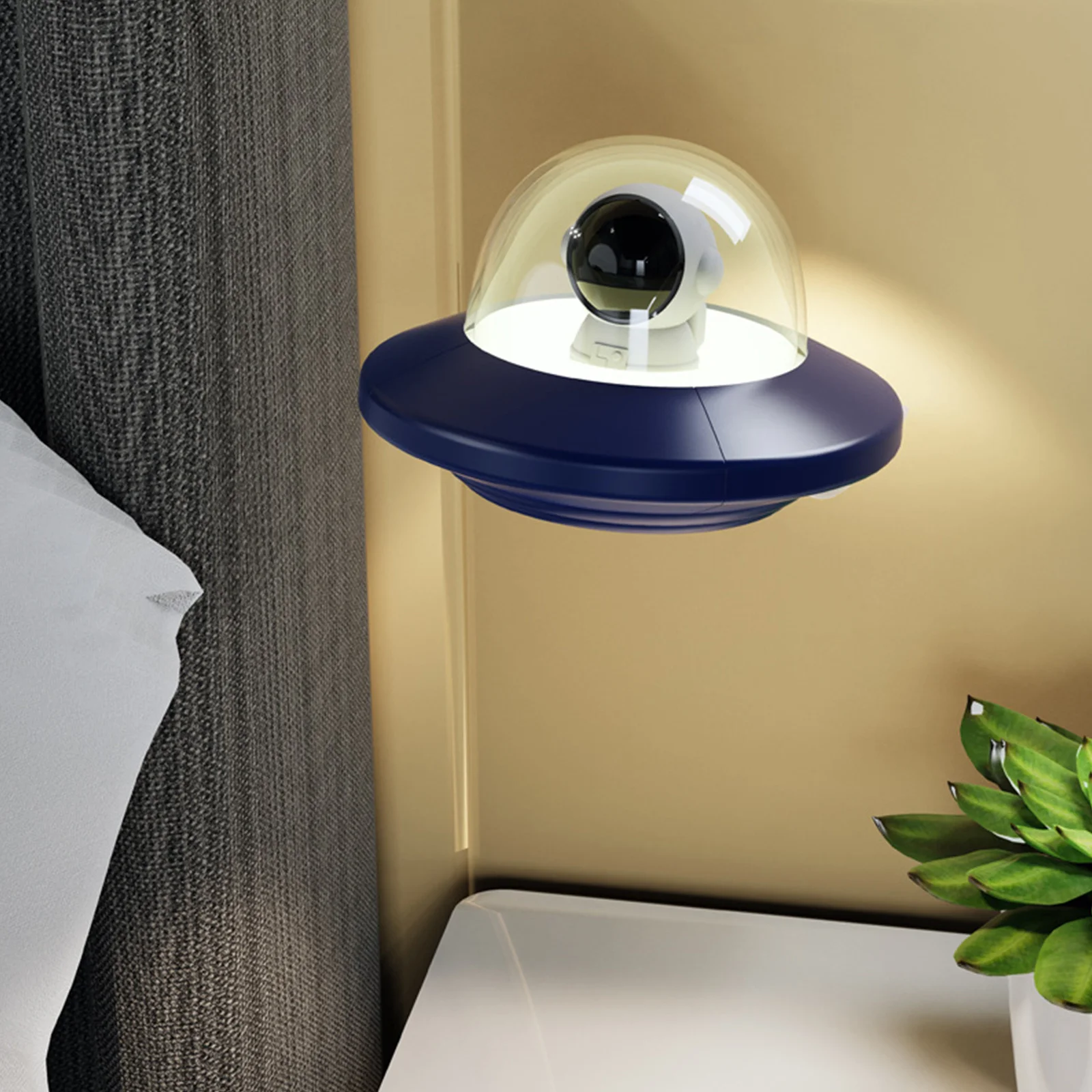 Ufo ضوء الليل مصباح السرير المحمولة ضوء الكمبيوتر المحمول لغرفة النوم القراءة ليلة غرفة ديكور Ufo مصباح