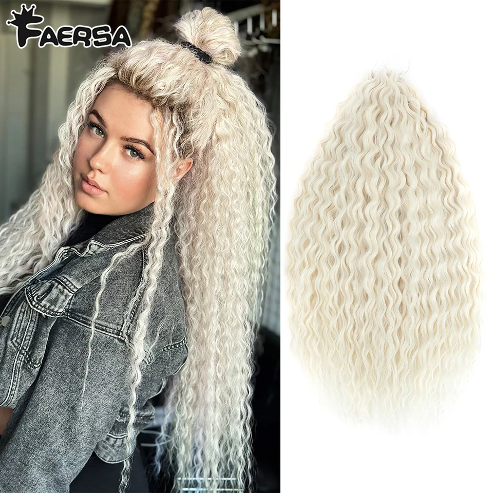 Extensiones de cabello trenzado Ariel Curl, 22 y 30 pulgadas, ondas de agua, pelo de ganchillo, trenzas de ganchillo sintéticas, rizos Afro marrones ombré