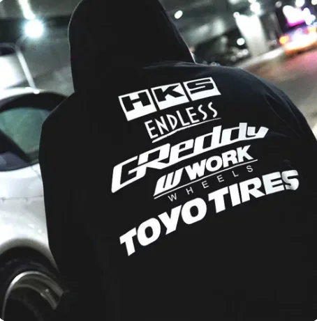 New arrival Autumn/Winter Japan JDM modified car style HKS ENDLESS pure adult motorsport unisex jumper trend fashion