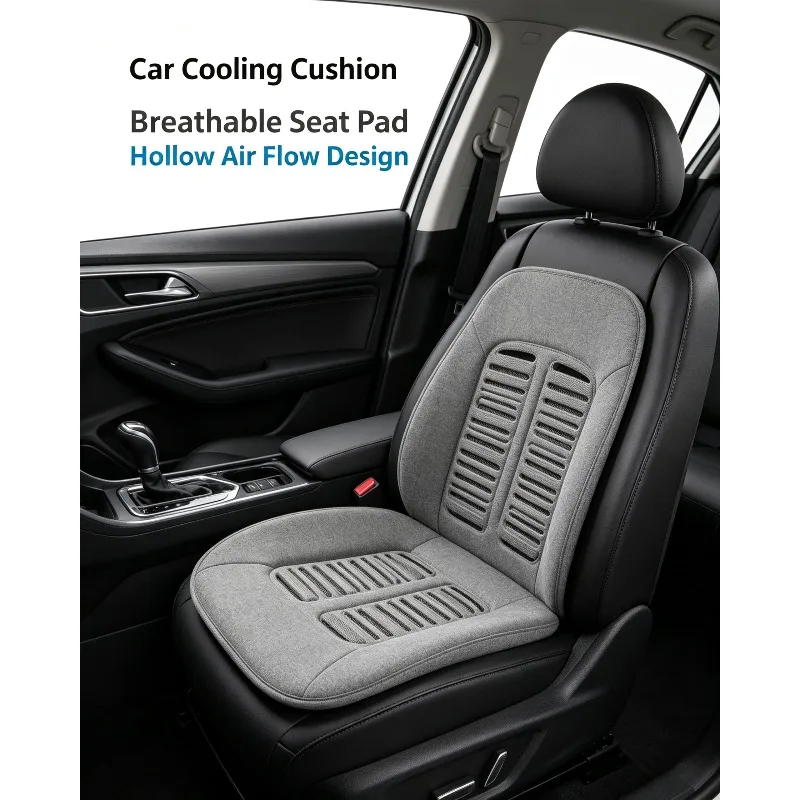 1Pc Summer Soft Ice Ventilated Cooling Car Seat Cushion Pad For Truck Driver Driving Heat Dissipation Spare Part