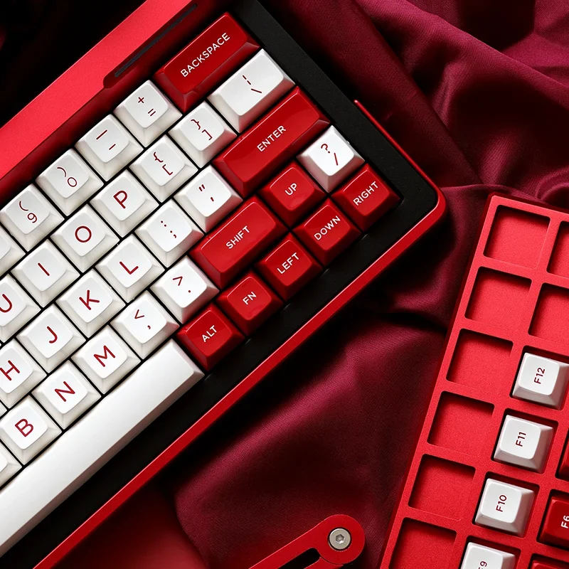 Imagem -02 - Jtk-classic Red Abs Custom Keycap Conjunto para Teclado Mecânico Branco Vermelho Alto Brilho Perfil Hsa Gaming Keycap 175 Chaves