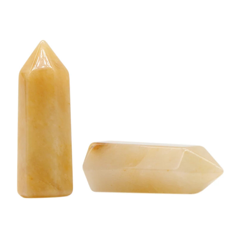 1PC Natural Stone Ornaments Crystal Hexagonal Prism Healing Energy Stone Handicraft Home Decoration Display Ornaments