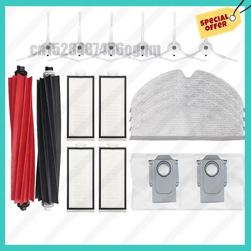 ABJZサイドブラシ、メインブラシ、Hepaフィルター、モップ、ダストバッグ交換用アクセサリー Roborock Q8 Max、Q8 Max+、Q5 Pro、Q5 Pro+、スペアパーツ