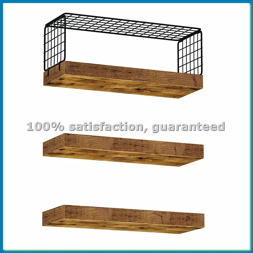 

Плавающие полки для ванной комнаты над унитазом, настенные полки для хранения, декоративные полки в стиле мини-фермы - A69M