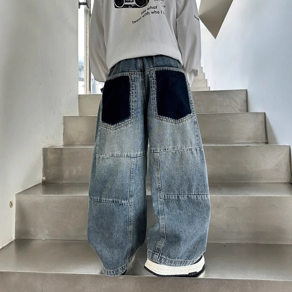 

Boys' Jeans Autumn 2025 New Zhongda Children's Autumn Loose Casual Trousers for Boys