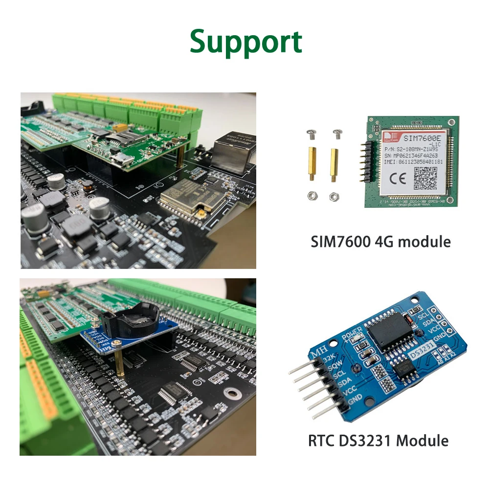 KC868-AIO ESP32 Relay Switch 58CH DI 32CH DO 16CH AO 19CH AI Smart Home Automation Controller ESPHome IIC RTC Module 4G RS485