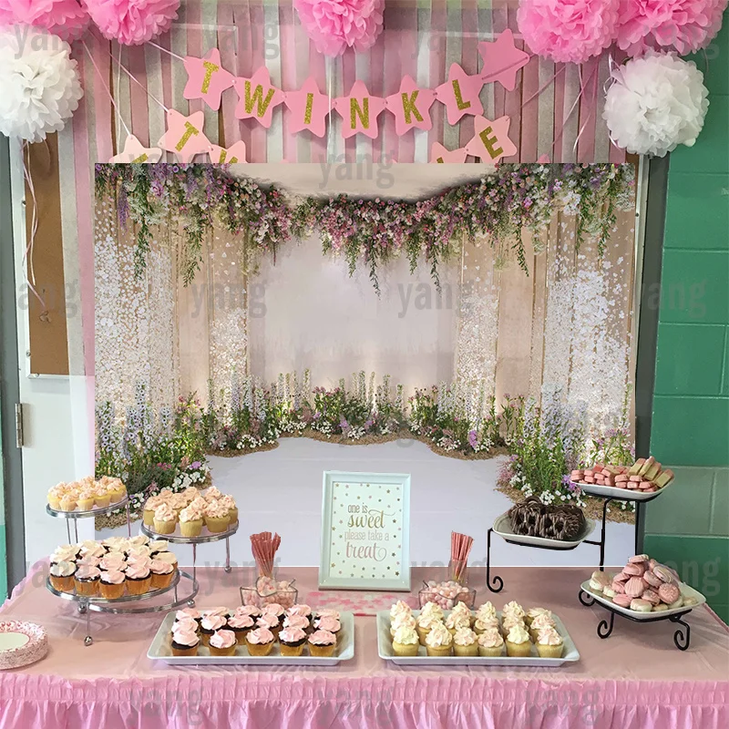Benutzerdefinierte Künstliche Romantische Schöne Valentinstag Blume Wand Hintergrund Paare Hochzeit Party Foto Hintergründe Dekoration