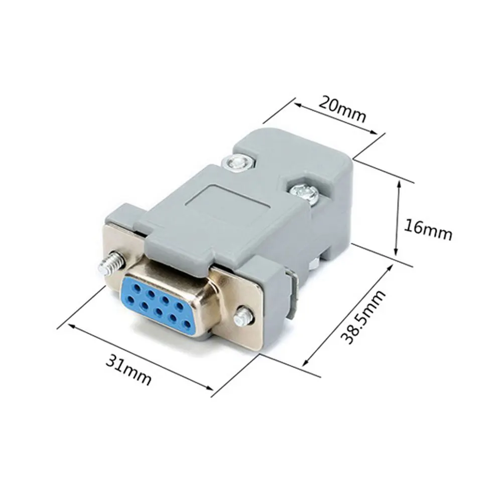 YUXI 10PCS DB9 DB15 DB25 DB37 Plastic Metal Shell DB Serial Series Shell DB9 Connectors