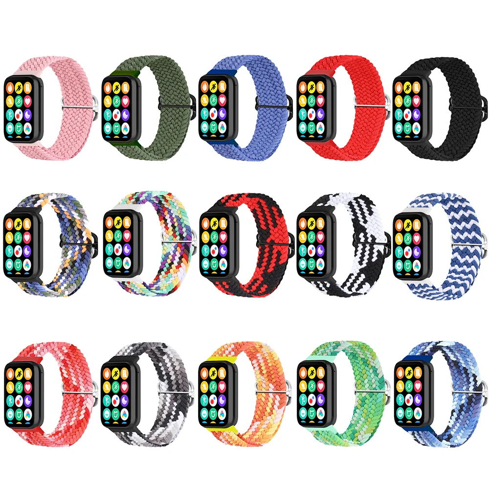 샤오미 밴드 브레이드 스트랩, 고품질 다채로운 시계 밴드, 조절 가능한 시계 팔찌 교체, 8pro