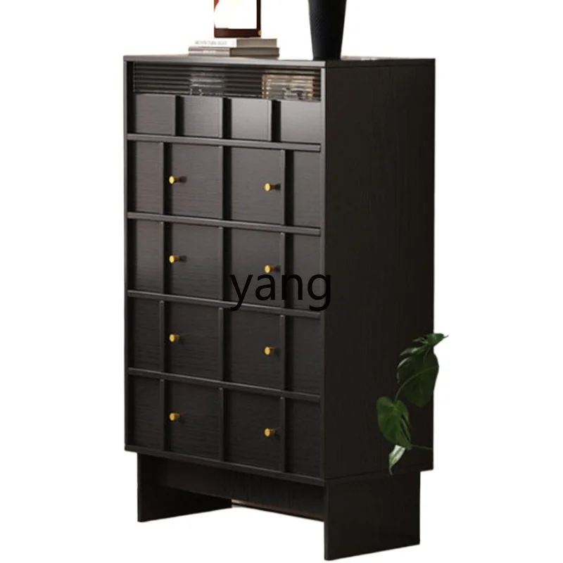

LMM medieval solid wood drawer cabinet bedroom storage living room locker