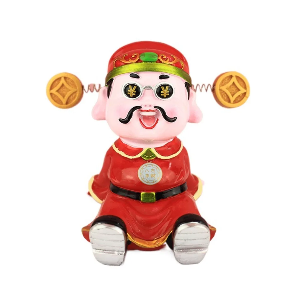 God of Wealth Creative Phone Holder Model Doll Figure Mobile Phone Stand Cartoon Desk Decor Cell Phone Bracket Desktop Ornaments