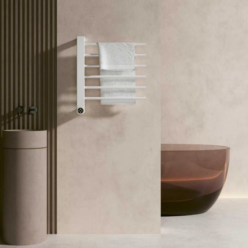 Nordic intelligent temperature control electric towel rack bathroom minimalist non-perforated carbon fiber