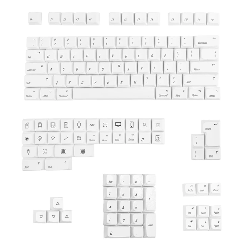 136 Keys Keycaps PBT Key Cap Fit Laptop PC Game Office Mechanical Keyboard Keycaps