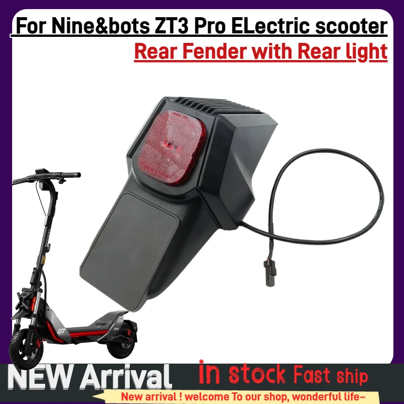 

Rear Fender with Taillight Assembly for ZT3 ZT3 Pro Electric Scooter Mudguard with Brake Light Replacement Scooter Accessories