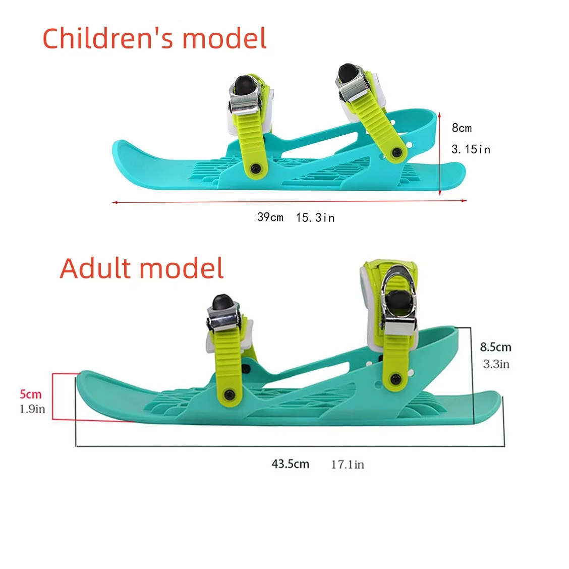 Mini zapatos de esquí para deportes al aire libre, equipo de invierno, Snowboard, trineo, suministros de esquí para nieve, recién llegado para diversión activa en invierno