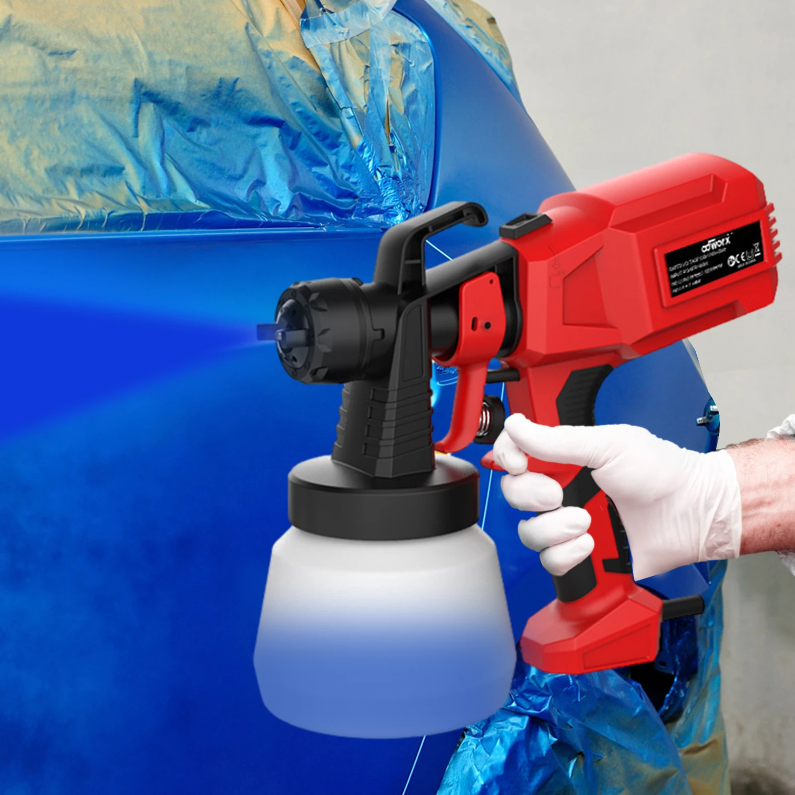 

500W 650ML Home DIY Electric SprayElectric High Pressure Airbrush Tools Handheld Paint Sprayer EU/US Plug