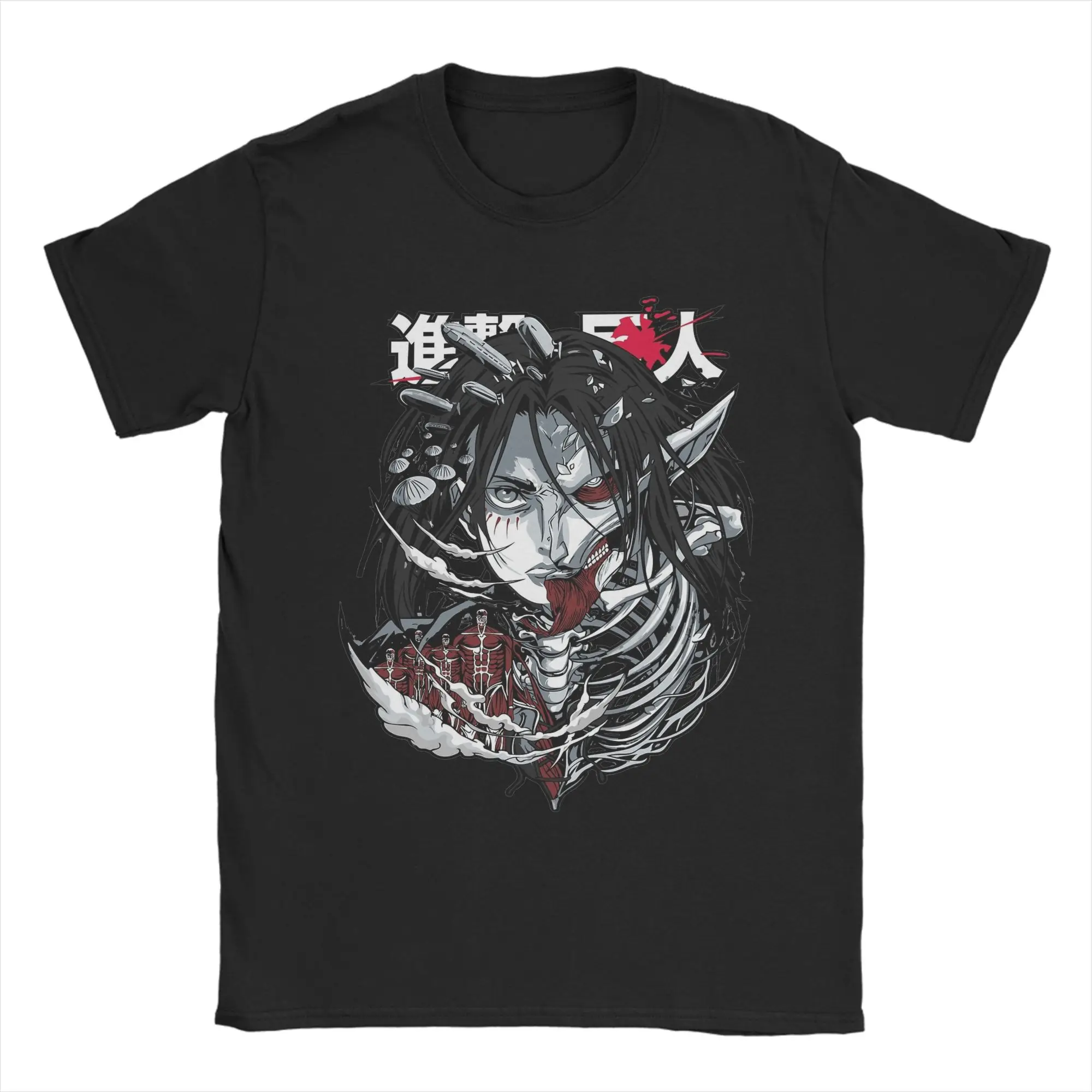 Men Attack On Titan T Shirt Anime Pure Cotton Clothes Creative Short Sleeve O Neck Tees New Arrival T-Shirts