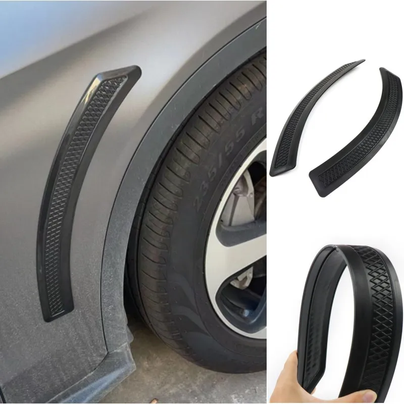 

2PCS Car Carbon Black Spoiler Door Fender Vent Sticker Car Fender Flare Vent Styling Mouldings for Car Accessorie Cover Stickers