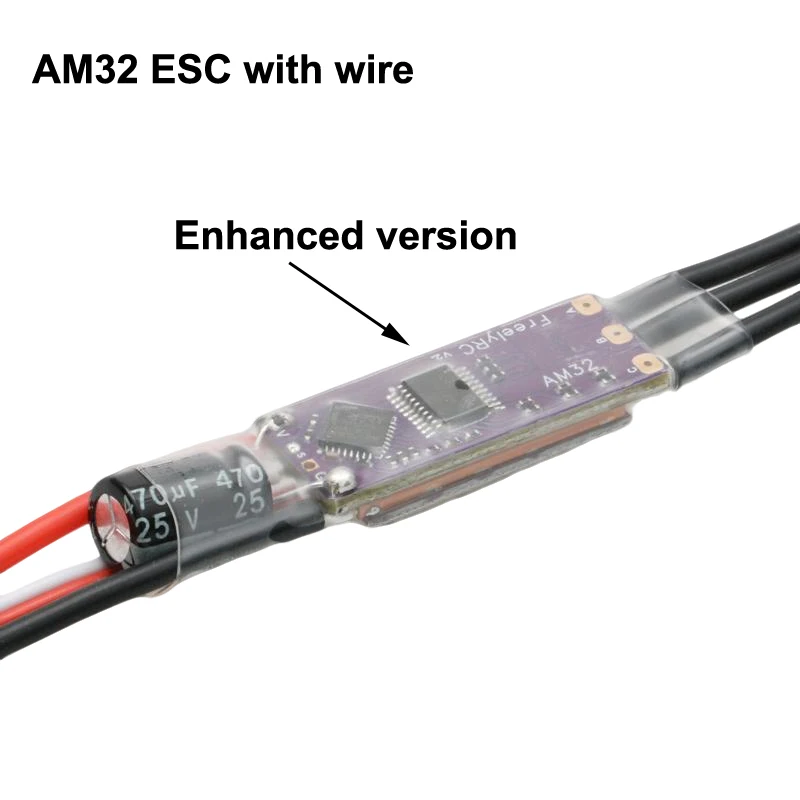 AM32 2-4S 40A ESC controlador de velocidad sin escobillas de 32 bits módulo BEC 5V2A integrado para Dron 1/18 1/24 SCX24 coche trepador de control remoto tanque 1/16