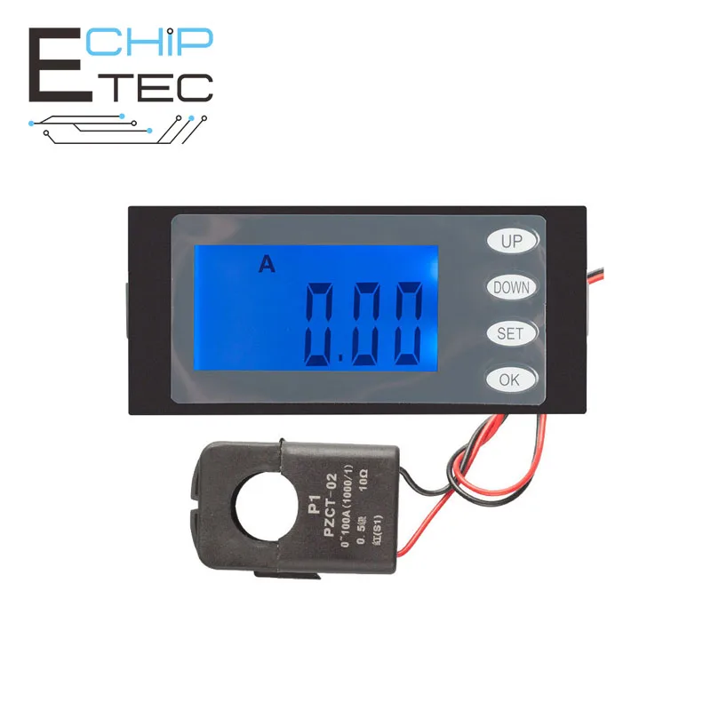 

AC 220V 20A 100A Volt Ampere Watt KWh Time Voltage Tester Multifunctional LCD Display Power Meter