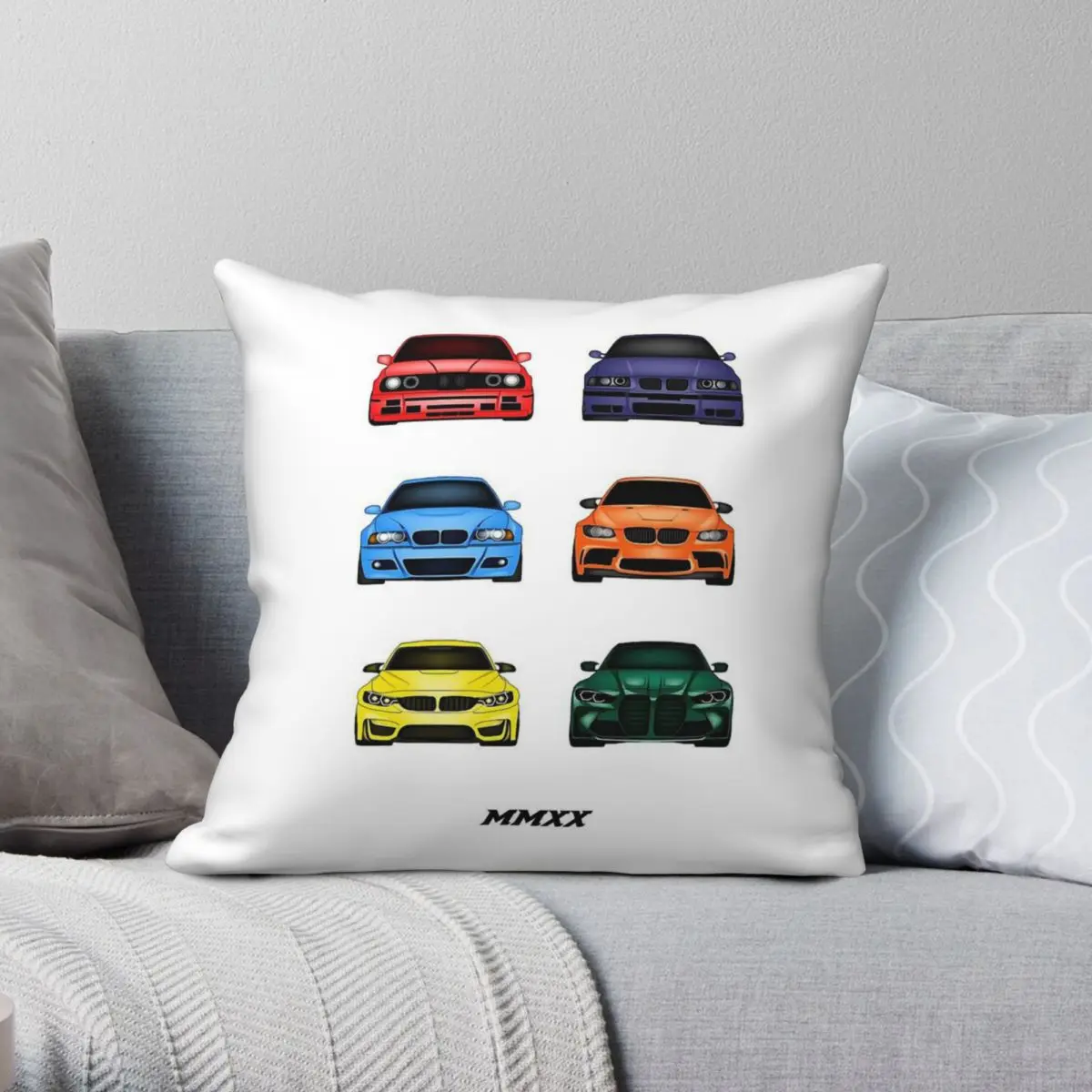 Generations Official Colors Square Pillowcase Polyester Linen Velvet Creative Zip Decorative Throw Pillow Case Bed Cushion 45x45