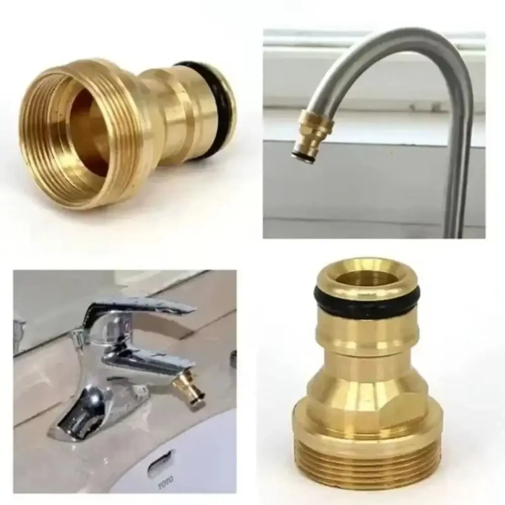 Watering Tool Universal Tap Adapter Durable Corrosion-Resistant Garden Tap Connector Dual Interface Brass Faucet Adapter Outdoor