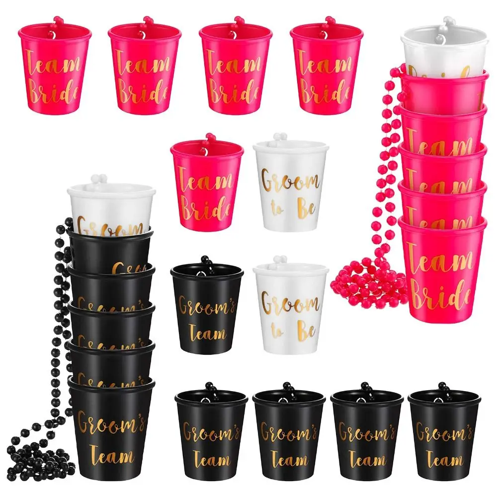 

Пластиковое ожерелье для свадебного душа, розовое, черное, жених, белое, стеклянное ожерелье для женщин