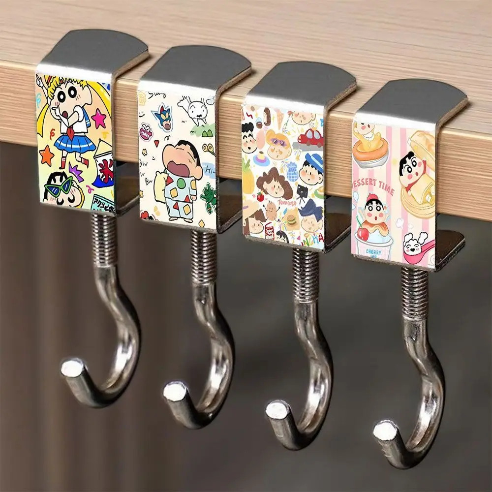 Crayon Shin-chan Detachable Desk Hanging Bag Hooks Portable No Adhesive Campus Classroom Storage Accessory