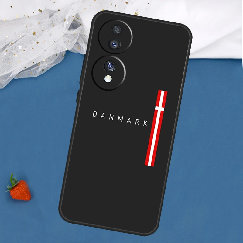 Denmark Flag Case For Honor X8 X9 50 70 Cover For Huawei P30 Pro P50 P20 P40 Lite P Smart 2019 Nova 5T