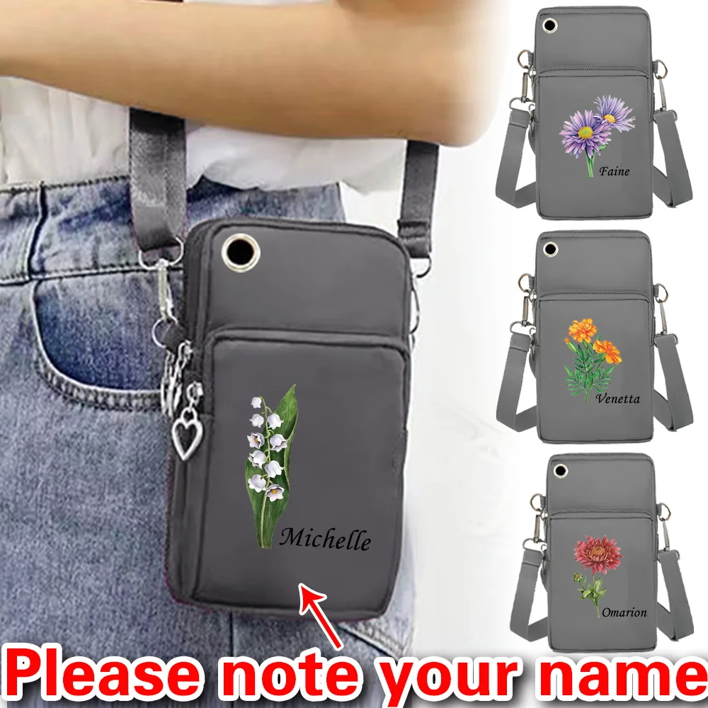 Personalized Customized Sports Mobile Phone Coin Purse Large Capacity Outdoor Lightweight Shoulder Bag
