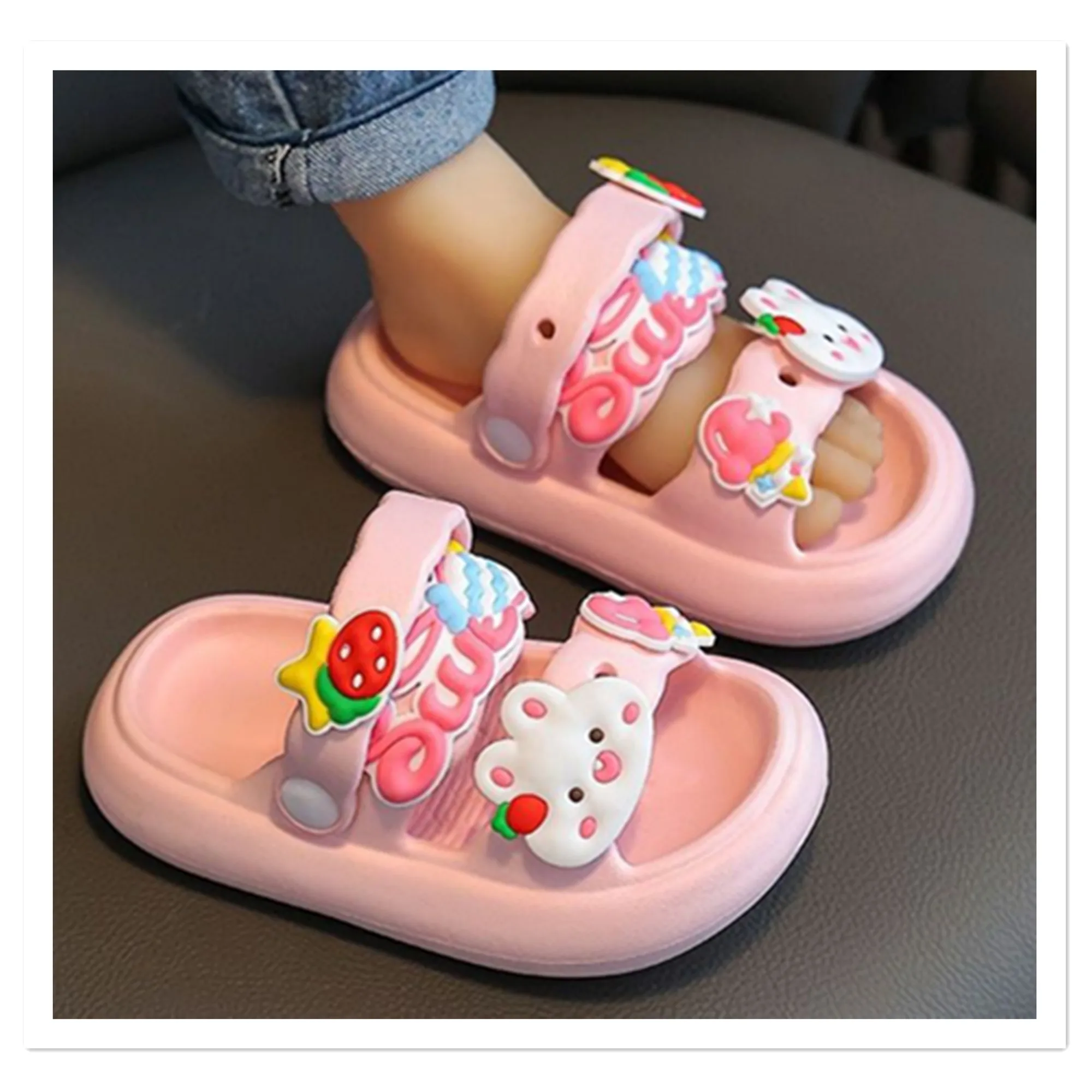 

Children's Sandals, Slippers, Women's Sandals, Soft Soles, Toddler Boys and Girls, Non slip, Cute Cartoon Bears, Rabbits, Indoor