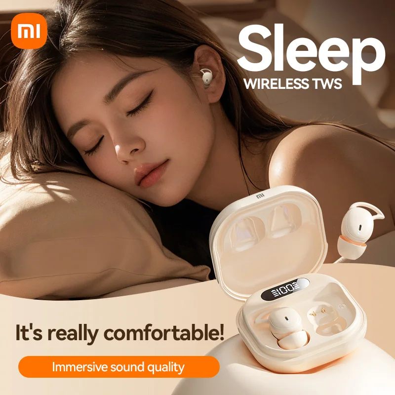 XIAOMI M72 nuevos auriculares inalámbricos para dormir Mini Bluetooth5.4 Touch Cotrol auriculares internos cómodos auriculares con reducción de ruido