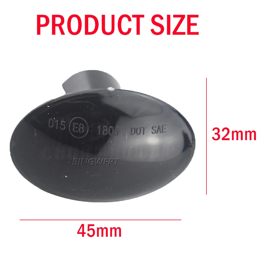 2PCS Side Marker Light Flashing For Abarth 500 595 695 LED Dynamic Turn Signal For FIAT 500 500C 500L