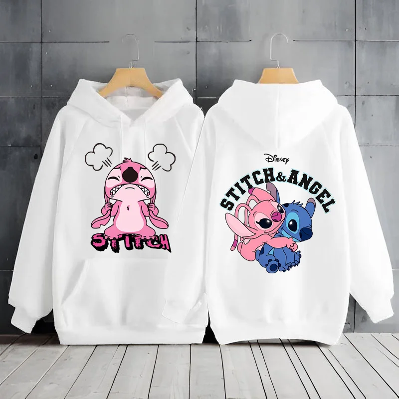 2025 Women's Gothic Hoodies y2k Luxury Brand MINISO Cute Disney Lilo & Stitch Sweatshirt Oversized Sweater Women's Winter Jacket