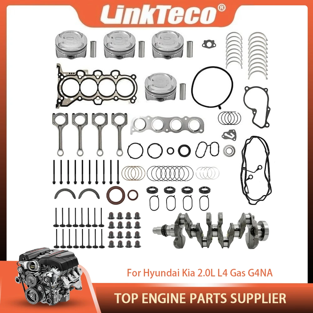 G4NA 2.0L Engine Overhaul Rebuild Kit Crankshaft Piston & Ring Kit For Hyundai Elantra Tucson Kia Forte Soul 2.0 L L4 Gas 11-22
