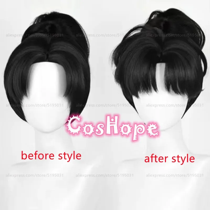 

An-an Lee Cosplay Wig KAGURA Wig 30cm Short Wig Black Wig Cosplay Anime Cosplay Wigs Heat Resistant Synthetic Wigs