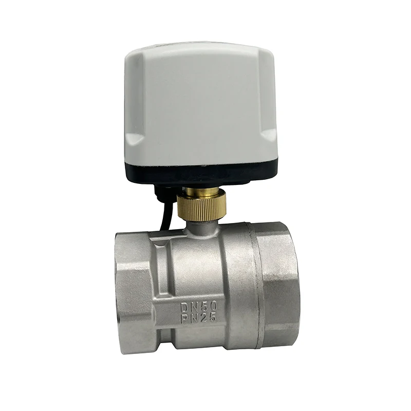 

DN50 Stainless Steel Electric Motorized Thread Ball Valve Brass AC220V 2 Way 3-Wire 1.6Mpa with Actuator For water, gas, oil