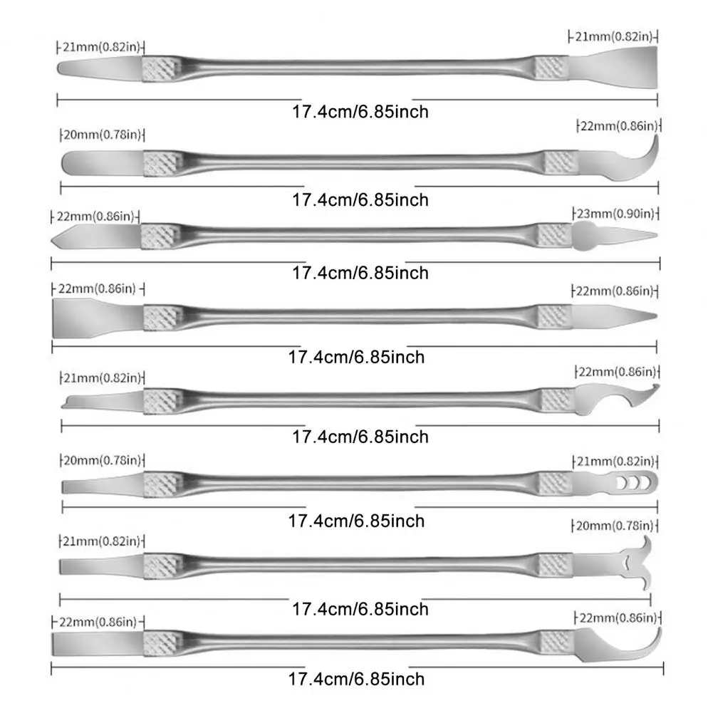 8Pcs Electronics Repair Tool Set Pry Tool Kit for CPU Motherboard Glue Removal Phone Tablet Repair Spudger Scraper Hook Set