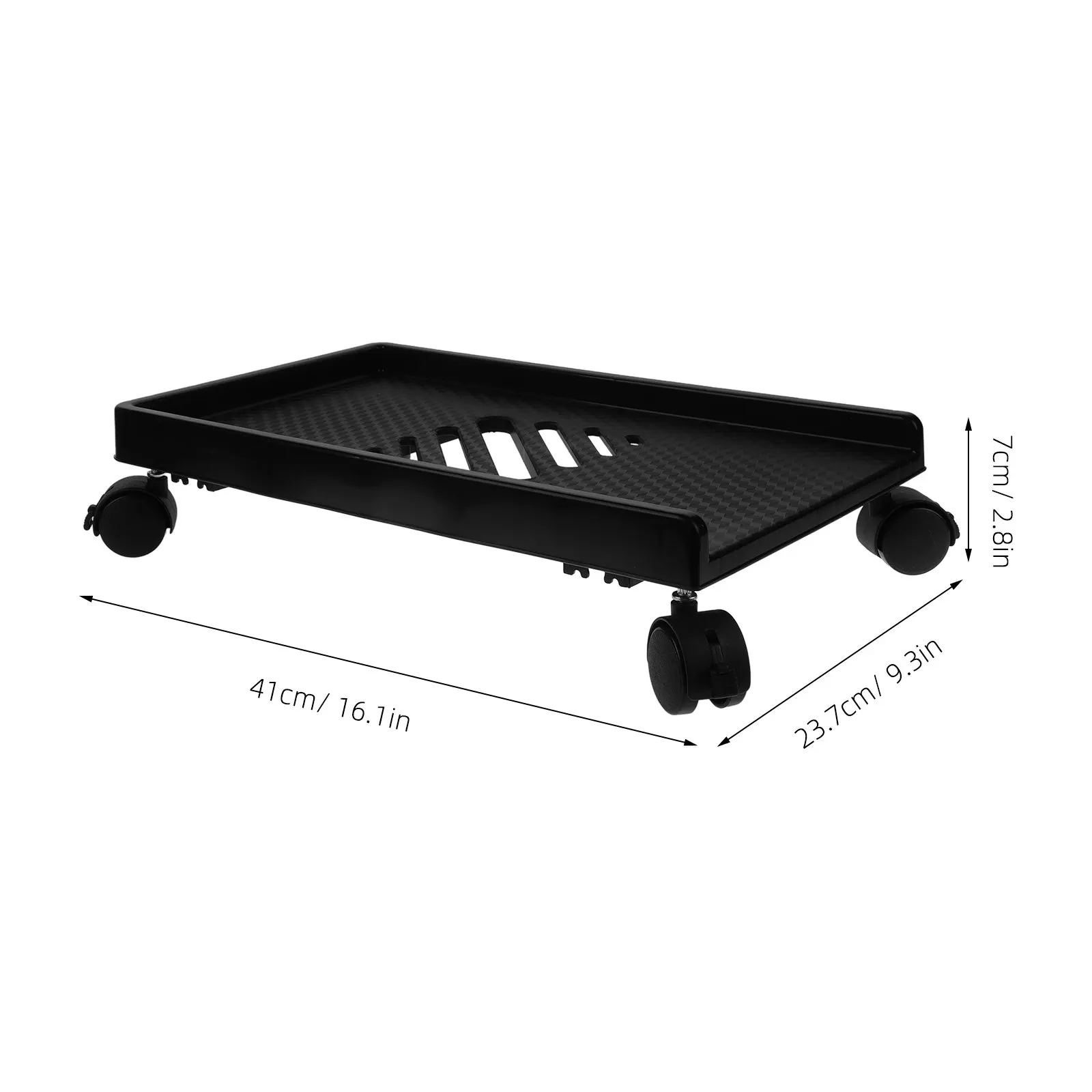 Mobile Computer Tower Stand with Smooth Burr-Free Surface Sturdy Floor Pc Holder for Carpet Hard Floor Gaming Desk Use