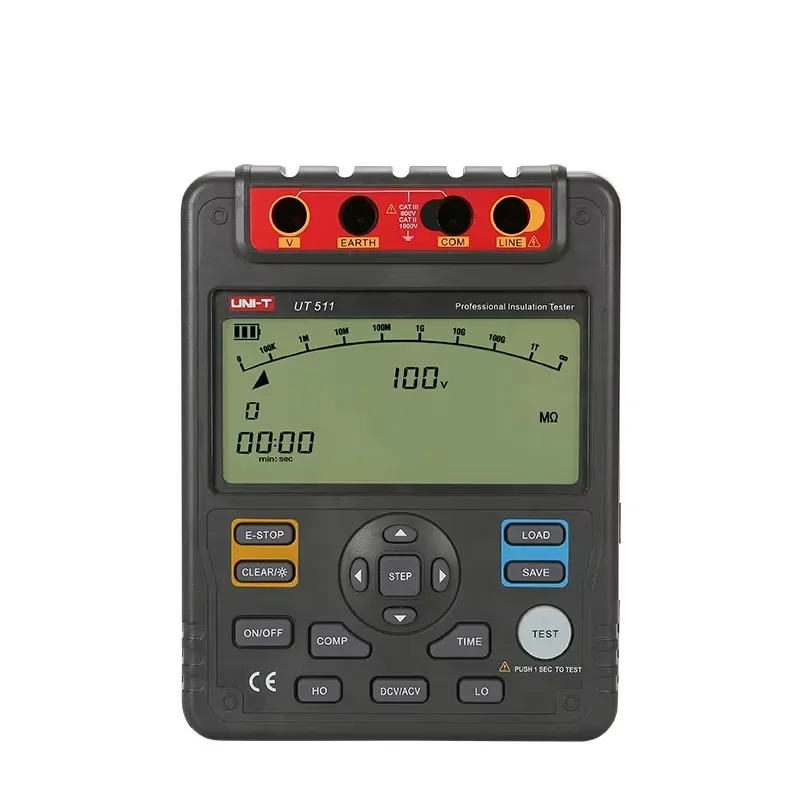 UNI-T UT511 ac dc insulation resistance tester LCD backlight data storage polarization index measurement