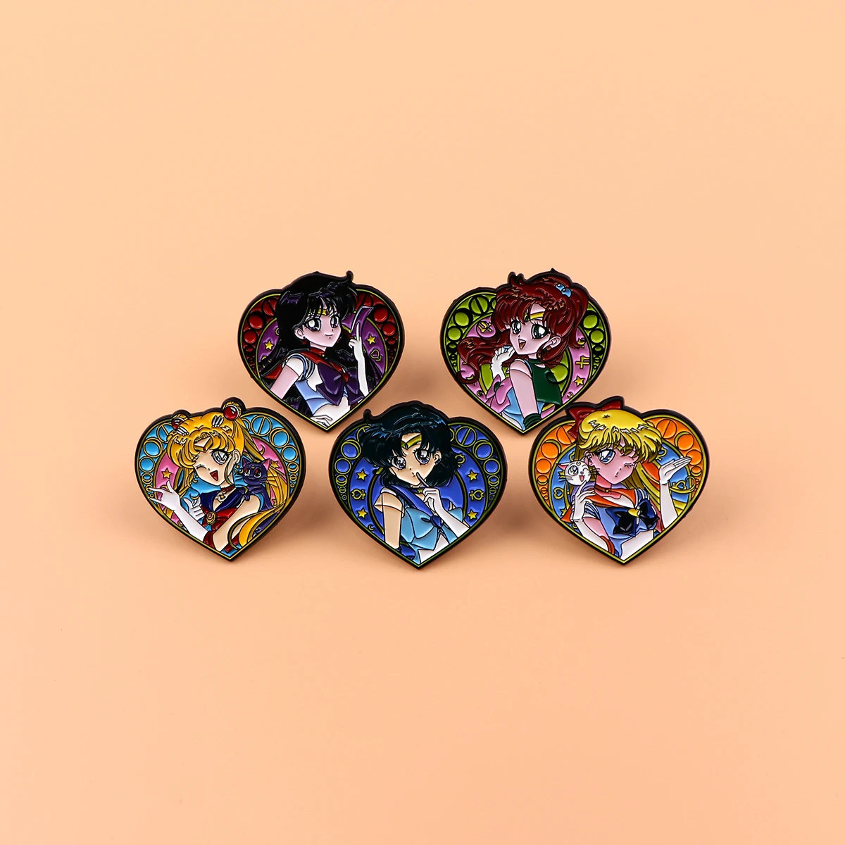 Bros Anime ajaib untuk pria wanita, tas ransel bros Anime ajaib logam pin Enamel, tas kerah Lapel lencana, hadiah koleksi perhiasan modis untuk pria dan wanita